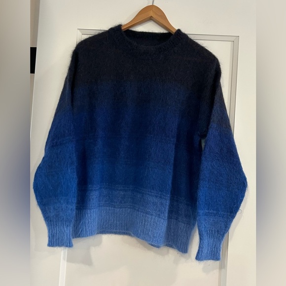 Isabel Marant Etoile  Drussell Ombré Mohair-blend Sweater Blue Size 38 - Picture 2 of 7